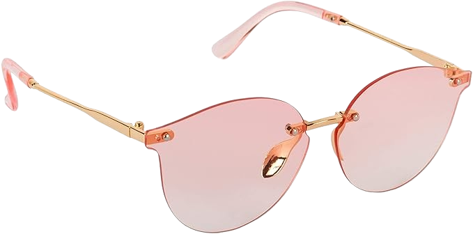 UV Protected Rim-Less Unisex Oval Sunglasses